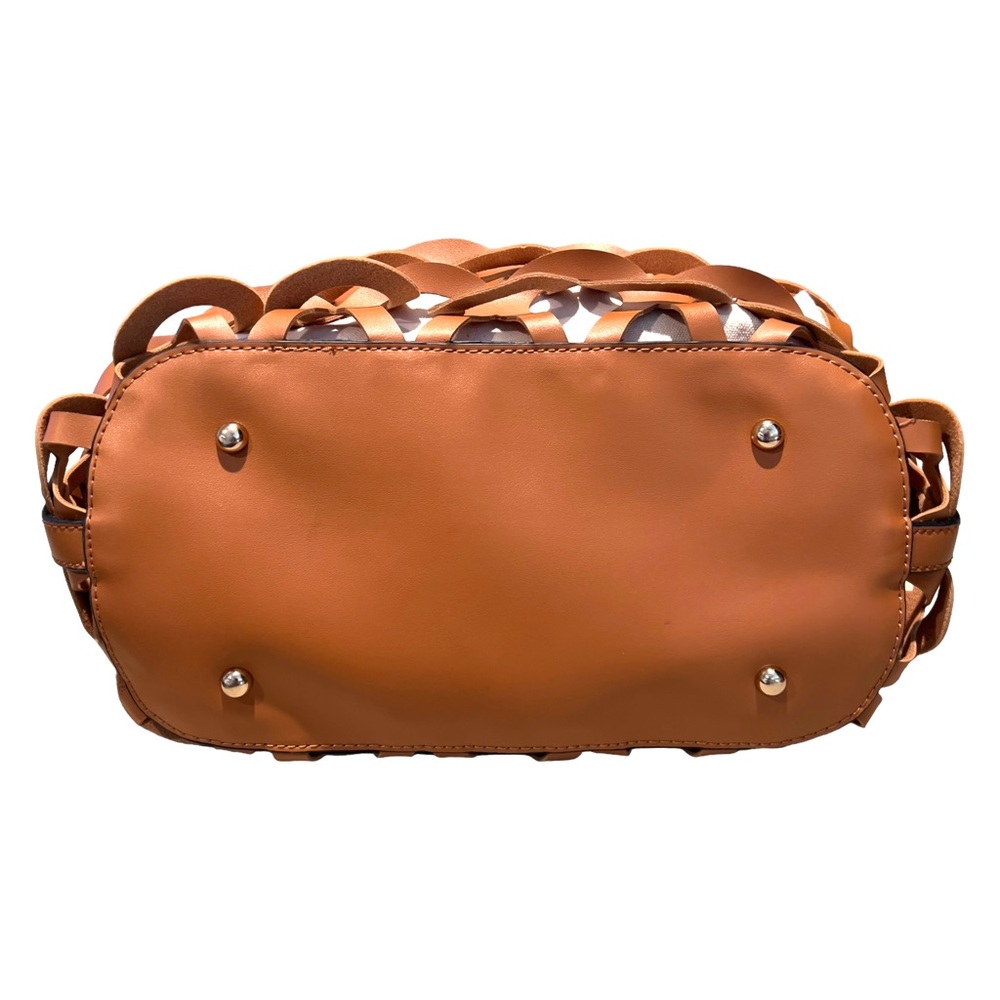 MODA LUXE Paige Tan Tote Bag Vegan Leather Tan Tote Handbag - Picture 12 of 14